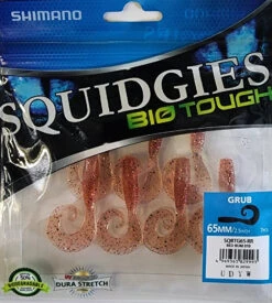 Shimano Squidgies Bio Tough 65mm Grub Red Rum 7 Pcs